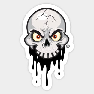 Grey Skull Sticker